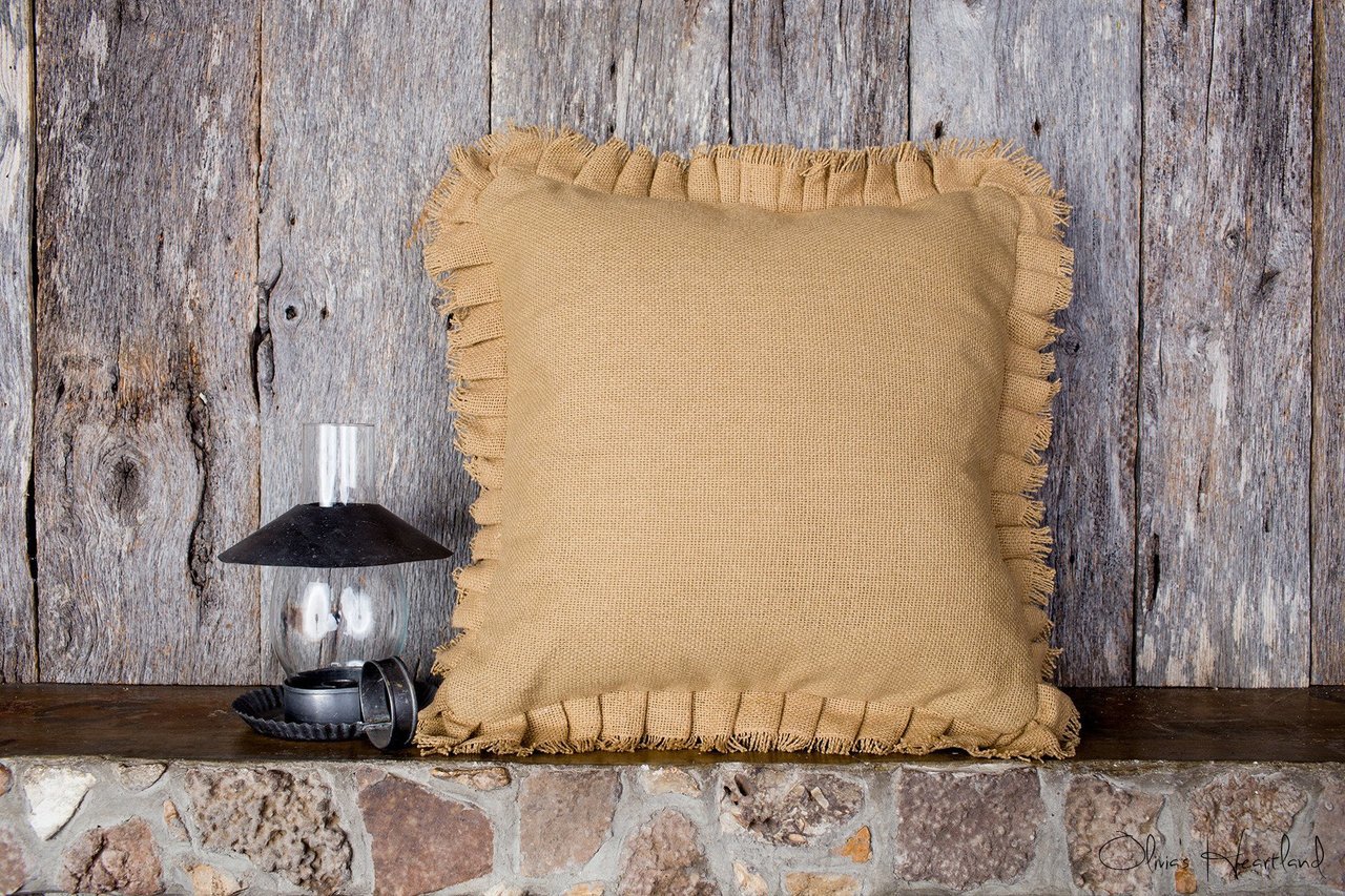 Burlap Cover for 16" Pillow